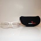 Gearbox Vision  Eye Protection Clear  White Frame Eyewear With Hard Case 