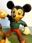 Vintage 1971 Anri Disney Mickey Pluto Wood Music Box Works Italy