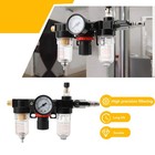 1 4  Air Compressor Filter Oil Water Separator Trap Tools W regulator Gauge