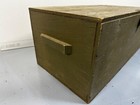 Vintage U s  Army Foot Locker Wood Trunk Od Green Chest Wwii To Korean War Era