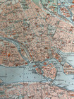 1895 - Stockholm Sweden - Vintage Geography Map Original 11 5 X 9 5  - C11-4