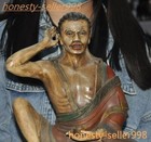 12 8   Tibetan Buddhism Temple Bronze Painted Milarepa Arhat Buddha Statue