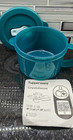 Tupperware Crystalwave Plus Microwave Soup Mug Bowl Cool Handle Bowl New Teal