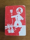 Vintage 1930 s Old Maid Card Game Red Snowman   Rabbits Back   Read
