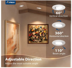 4   Eyeball Gimbal Can Light 5cct Led Recessed Adjustable Ceiling Downlight 6pk