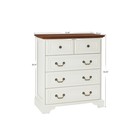 Modern 5 Drawer Dresser Ample Storage Wide Chest Of Drawers