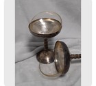 Vtg Spanish Dessert Champagne Goblets W  Plastic Insert By Umos  Grapevine Leaf