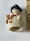 Snowman Thimble Vintage Souvenir Collectible