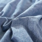 100  Washed Cotton Duvet Cover Set 300tc  Blue Solid