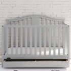 5-in-1 Convertible Baby Crib With Drawer Bonus Mattress Combo Toddler Nursery 