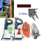Tree Climbing Spike Set Pole Climbing Spurs W  Rope Climber Adjustable Long 