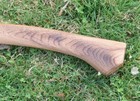 Hickory 32  Single Bit Bent Fawns Foot Palm Swell Axe Handle Fired   Lacq d