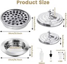 2 Pc Communion Tray Set Stainless Steel W  100 Cups Bottle Church Communion