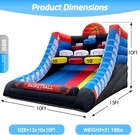 10x13x10f Ft Oxford Inflatable Basketball Hoop With 4 Balls   Blower For Indoor