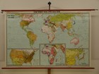 The World From 1783 To 1914  Also Germany s Colonies Wall Map 201x133cm 1979