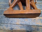 Vintage Hand-carved Wooden Elephant Statue 8x8x4