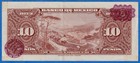 Mexico 10 Pesos 1961 P-58i Circulated Note    Serie Ls    A183467