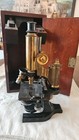 Vintage Spencer Lens Co Microscope With Storage Box  Case Baffalo Ny Medical Lab