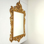 Gorgeous Gold Mirror Hollywood Regency Ornate French Roses Mcm 33  X 18 