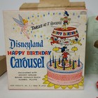 Vintage Disneyland Happy Birthday Cake Topper Carousel 1950   s Complete