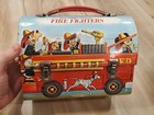Vintage 1969 Aladdin Walt Disney Fire Fighters Dome Metal Lunchbox Mickey Donald