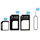 4 In1 Micro Nano Sim Card To Standard Adapter Adaptor Converter Sets For Iphone