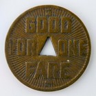 Vintage 1922 Pittsburgh Railways Co  Transit Token Good For One Fare I264