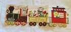 Sweet Used Vintage Hallmark Birthday Greeting Card Die-cut Tri-fold Animal Train
