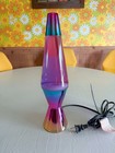 Lava Lite Original Rainbow Metallic Base Purple Liquid White Lava 14 5   