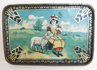 Victorian Antique Tin Litho Toy Tea Set Pcs Mary And Her Lamb Tray 3 C s C1910s