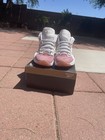 Reebok Men s Question Mid Pink Suede Toe White Allen Iverson G55120 Size 12