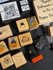 Vtg Halloween Rubber Stamps Lot Of  Pumpkin Witch Ghost Spooky Trick R Treat