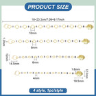 4pcs 4 Sizes Sheep Knitting Row Counter Chains  Acrylic Number Beads