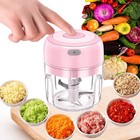Mini Usb Rechargeable Electric Garlic Chopper For Kitchen Baby Food Veggie Meat