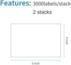 6000 4x6 Fanfold Direct Thermal Shipping Labels Perforated Label 3000 Pcs stacks