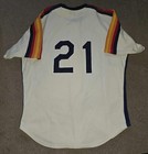 Terry Puhl Houston Astros 1980s Game Worn Used Jersey Goodman   Sons