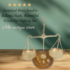 Vintage Jewelry Balance Scale Wooden Base   Complete Weight Set Gift Decor 20 Gm