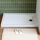 Shower Base With Single Threshold And Drain rectangle Acrylic Non-slip Design