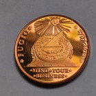 1 Oz Fugio Liberty Bell Copper Round 999 Fine Bullion Avdp Ounce No Capsule 2012