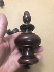 19th Century Antique Finial Turned Clock bed Mahogany Finial  Great Condition