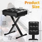 Keyboard Bench Adjustable Piano Stool - Extra Comfortable Piano Bench With Hi   