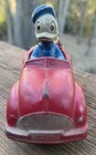 Vintage 1940 s Donald Duck And Pluto Toy Car -the Sun Rubber Co -disney