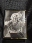 Original Charcoal Portrait Drawing By Jamuna 2003 Framed Hyperrealism Art