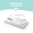 Regalo Inflatable Toddler Travel Bed With Safety Rail Bumpers  Portable Toddler 