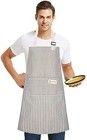 Aprons 2 Pack Adjustable Bib Aprons With 2 Pockets Cotton Linen Cooking Kitchen