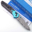 Customed Carbon Fiber Handle Damascus Steel Pocket Edc Knife Folding Axis Lock