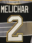 2000-01 Pittsburgh Penguins Josef Melichar Set 2 Gradient Game Worn Used Jersey