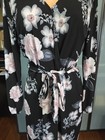 Roz   Ali Women s Long Sleeve Dress Size M Black Floral