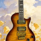 24 Fret Double Tremolo Bridge Electric Guitar Gold Hardware Rosewood Fingerboard