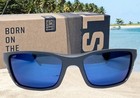 Costa Del Mar Matte Gray Blue Mirror Whitetip Polarized 580p Sunglasses New
